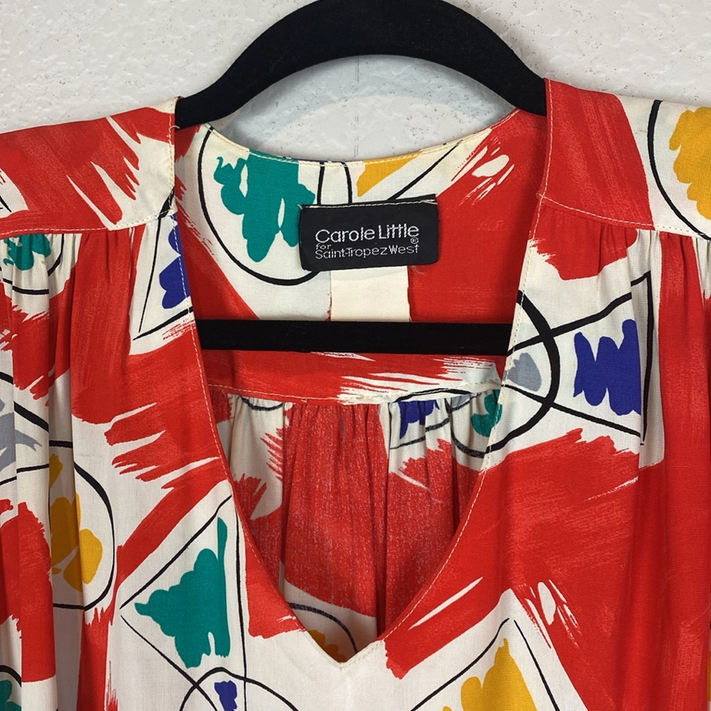 Vintage Carole Little for Saint Tropez West printed dress - Picture 3 of 5